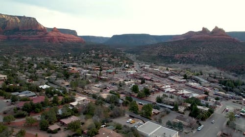 Luftneigung nach unten nach Sedona Arizona