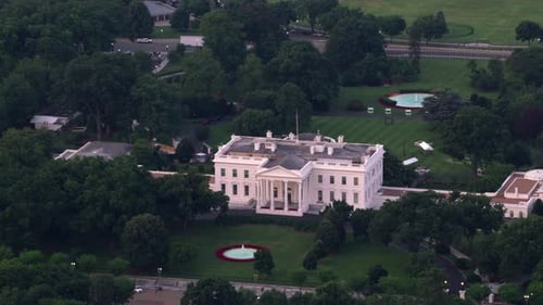 Washington dc white house aerial view at sunrise a symbol of american leadership