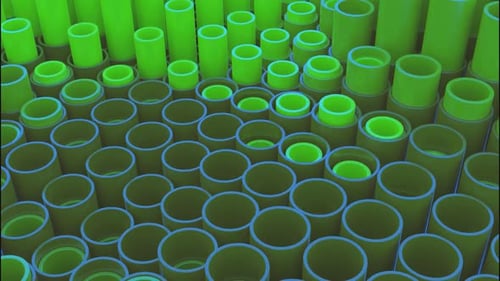 Glowing Green Tubes Abstract Pattern