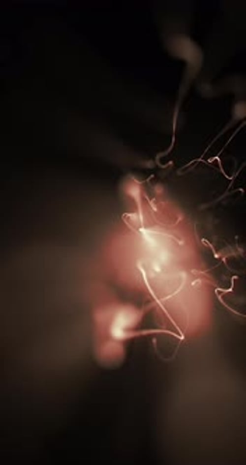 Fluid Abstract Glowing Light Trails Background Animation