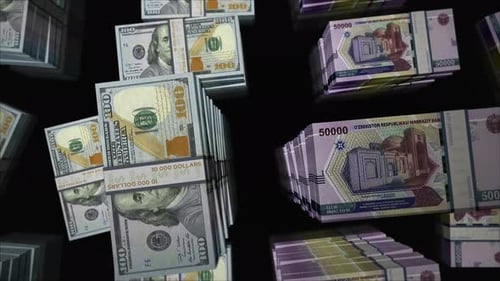 US Dollar and Uzbekistan Sum money exchange loop
