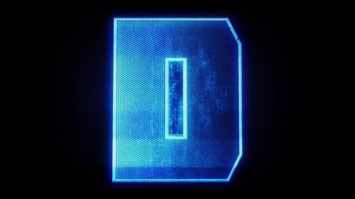 Holographischer Buchstabe D