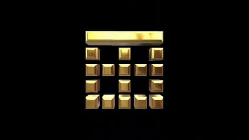Looping Abstract Gold Blocks Grid Animation Reveal