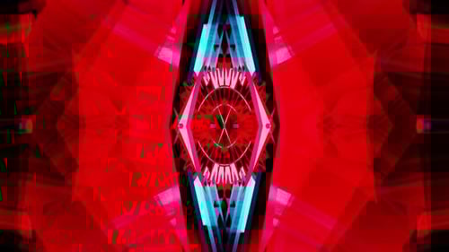 Space Red And Pink Sci Fi Metal Kaleidoscope Vj Loop Background
