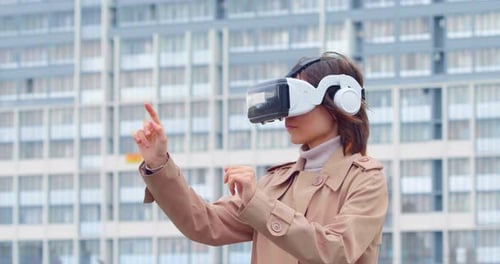 Young Professional in Virtual Reality Office