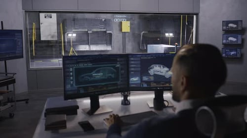 Engineer in Crash Test Lab