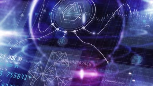 Futuristic HUD Technology Data Display Background Animation