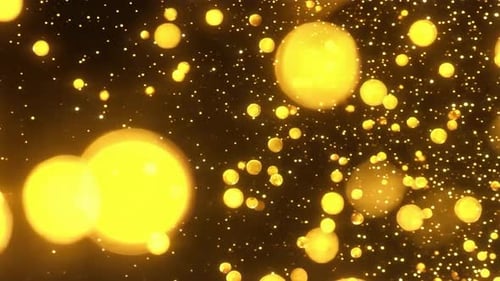 Golden Shimmering Bokeh Particles Abstract Motion