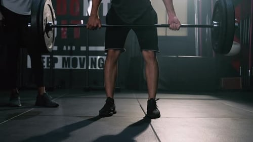 Athlete Sportman Workout Weight Training Exercise in Fitness Gym Healthy Lifestyle bodybuilding