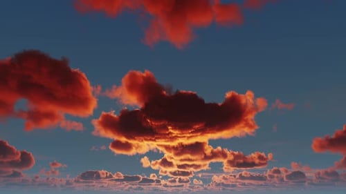 Rosarot Wolken bei einem wunderschönen Sonnenuntergang.