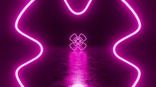 Neon Abstract Expanding Shape Loop