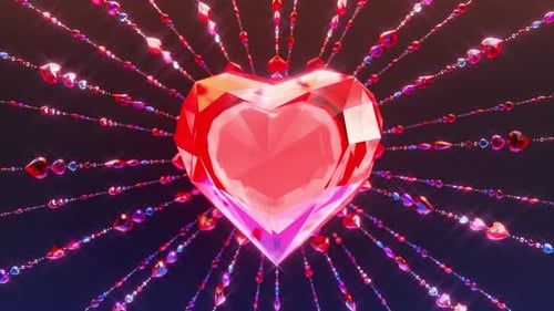 Crystal Hearts VJ Loop 4K