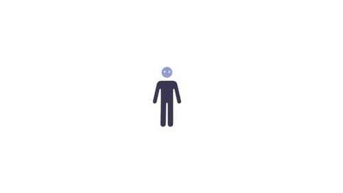Vídeo de animación del icono del símbolo del hombre