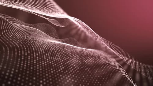 Particles Wave Flow Background Light Red