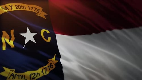 Waving North Carolina State Flag Animation