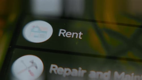 Rent Category on Money Manager App for Tracking Expenses and Budget