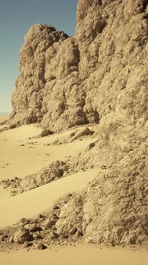 Desert Landscape With Rocks and Sand