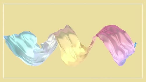 Abstract Fluid Silk Fabric Background Animation