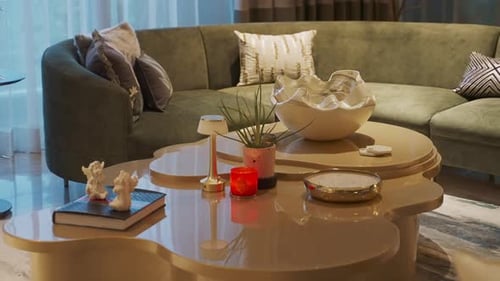 Elegant Living Room Interior with Modern Furniture