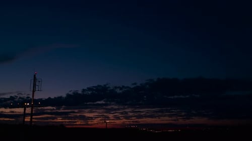 Colorful sunrise Timelapse at Airport HAJ