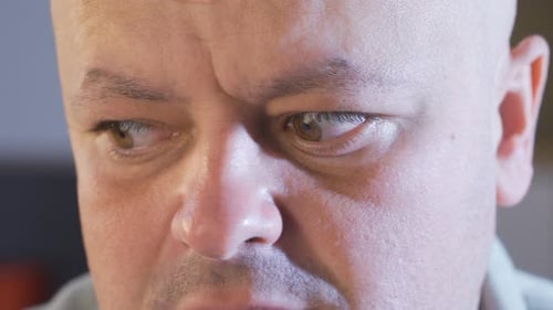 Worried and scared eyes.