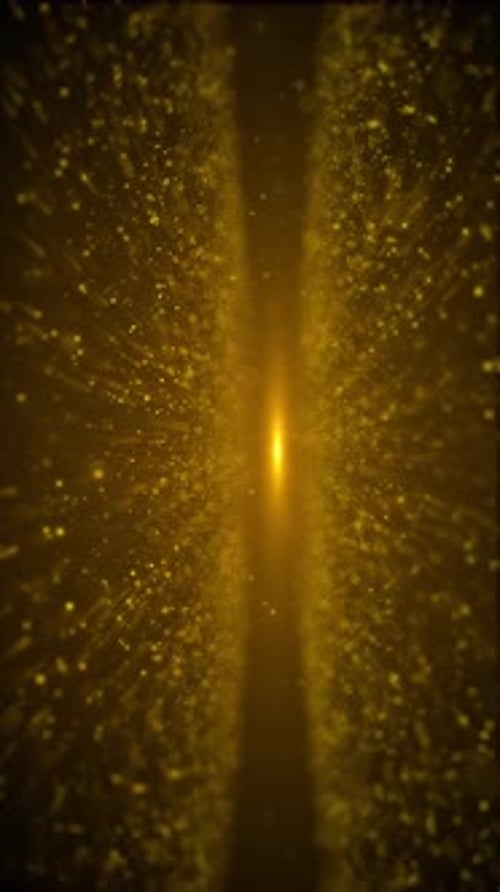 Abstract Golden Shiny Glitter Stars Bokeh Lights Space Tunnel Animation Luxury Awards Gold and Black