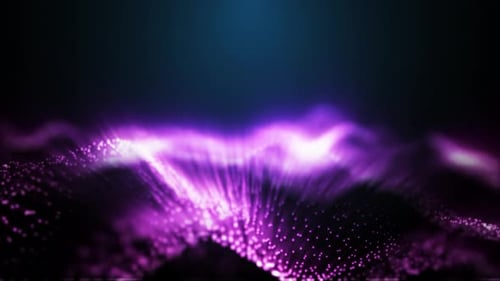 Dynamic Abstract Purple Particle Wave Seamless Loop Background