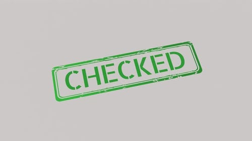 Checked Rubber Stamp Reveal Grunge Effect