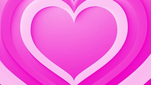 Valentines Day Heart Romantic Loop Background Pink