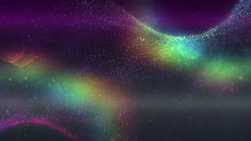 Abstract Colorful Particle Waves Background Loop