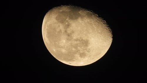 Detailed Close-up of the Moon at Night
