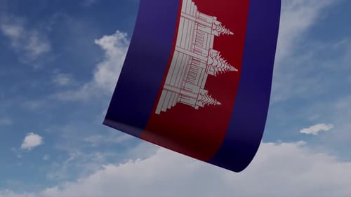 Flying Drone Reveals National Flag Animation