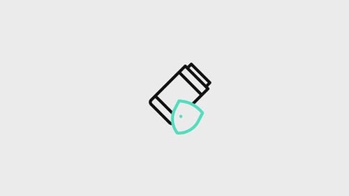 Flat Design USB Data Security Checkmark Animation