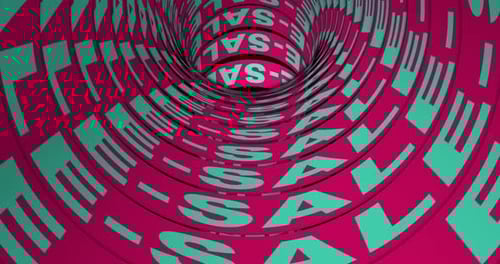 Mega Sale Modern Tunnel or Pipe Motion Design Mega Sale Resolution Kinetic Typography Loop Animation