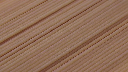 Italian raw Spaghetti pasta close-up