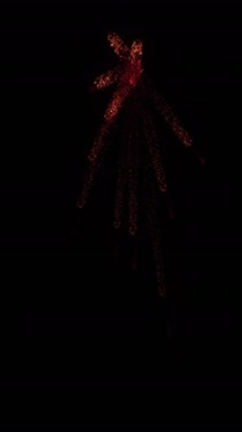 Minimalist Red Spark Particle Reveal Animation