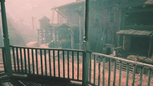 Abandoned Wooden Deserted Buildings in Bodie Ghost Town