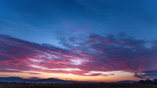 Majestic Sunrise Time-Lapse over Rural Landscape