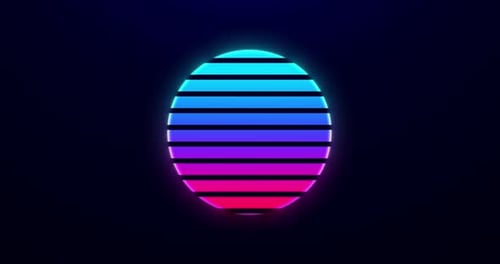 Trendy retro futuristic pink neon lights. Retro sunset. cyberpunk. 80s Retrowave Background