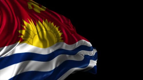 Kiribati National Flag Waving Animation