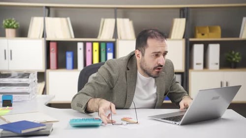 Frustrated angry businessman.