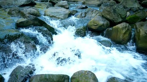 Beautiful And Breathtaking View Of Waterfall In Nature