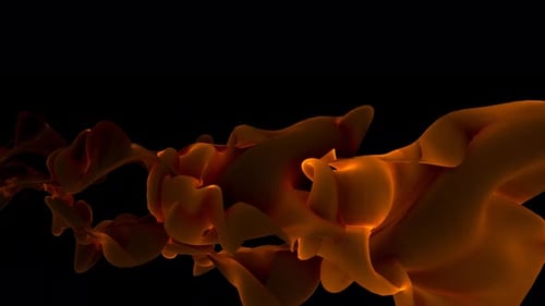 Abstract Fluid Organic Orange Glowing Shapes Background