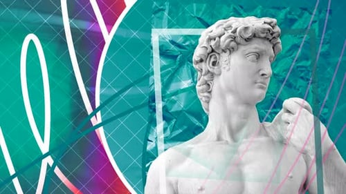 Vibrant Geometric Abstract Motion Background