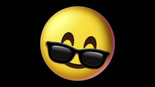 Smiling Emoji with Sunglasses Animation