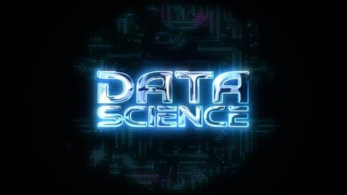Futuristic Data Science Text Reveal with Neon Glow