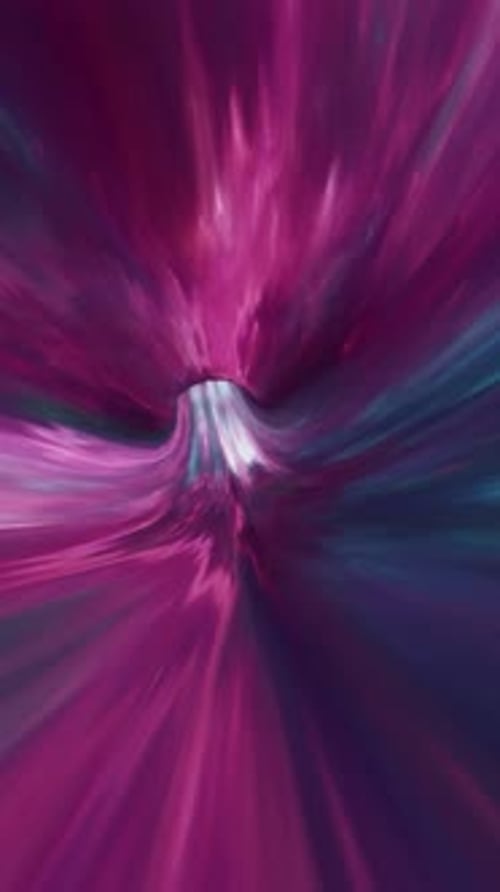 Boucle de tunnel spatial futuriste en forme de vortex, effet de distorsion de la lumière sans faille, voyage cosmique, particules brillantes