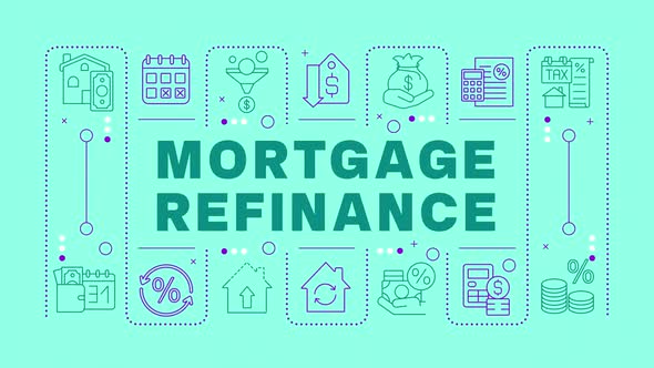 Mortgage refinance word banner animation, Backgrounds Motion Graphics ...