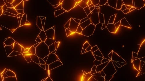 Orange Abstract Glowing Patterns Background Vj Loop Animation In 4K