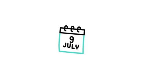 Animated Hand-Drawn Sketch Calendar Date Icon